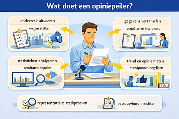 Alles over het beroep opiniepeiler Wat doet een opiniepeiler